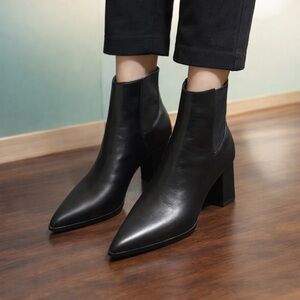 Chase + Chloe Sleek Black Ankle Booties